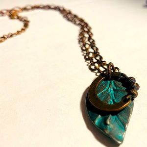 Copper Leaf Pendant